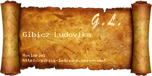 Gibicz Ludovika névjegykártya